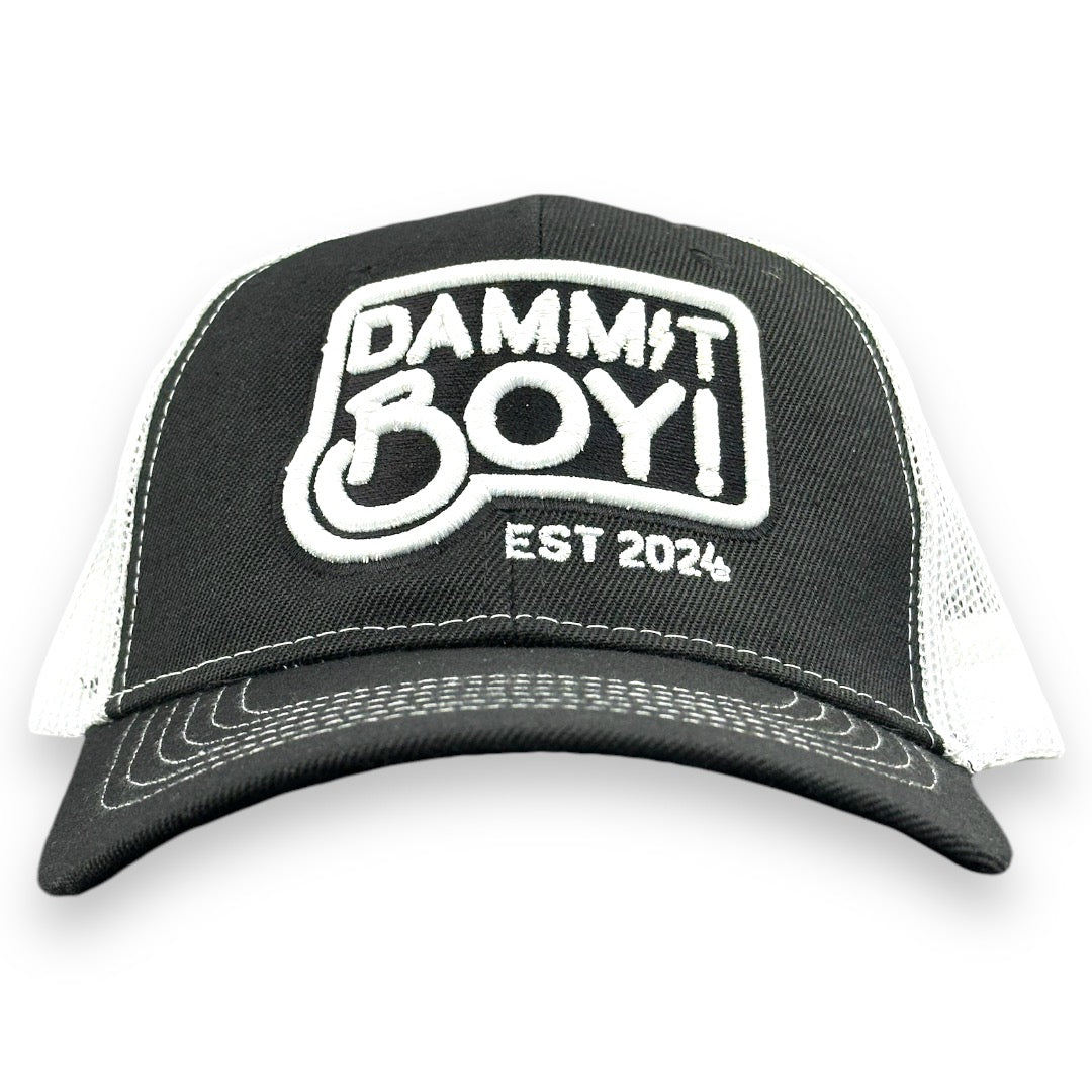 Dammit Boy Hat - Black and White