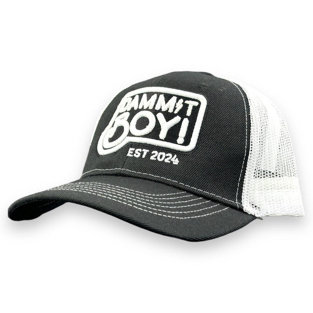 Dammit Boy Hat - Black and White
