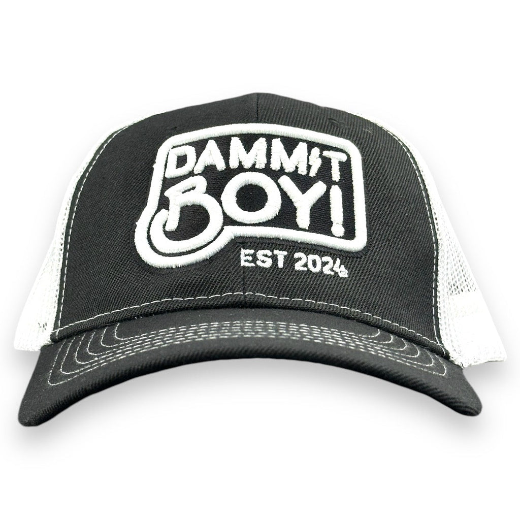 Dammit Boy Hat - Black and White