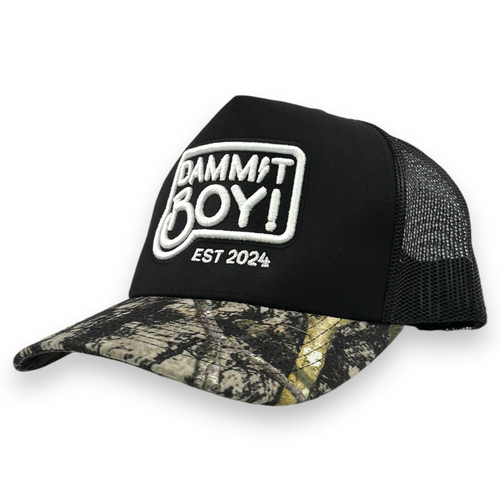 Dammit Boy Hat - Black and Camo